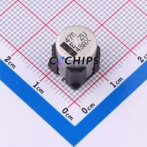 Condensador Electrolítico de Aluminio Híbrido Sólido-Líquido EEH-ZU1E471V SMD, D10xL13.1mm 470uF 20% 25V 750mA-100Hz - Product Image 1