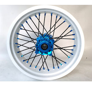 Jantes en alliage d'aluminium pour moto tout-terrain <span class=keywords><strong>Supermotard</strong></span> blanches Exc 250 450 17 pouces Roues Supermoto - Product Image 6