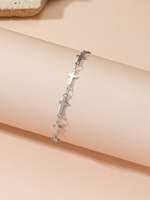 Bracelet en acier inoxydable avec décoration en croix, accessoire féminin tendance de style punk gothique, cadeau idéal pour les amis