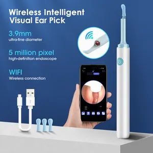 Endoscopio Visual inteligente para orejas, Mini cámara otoscópica de alta precisión para el cuidado de la salud de 500W, limpiador de oídos para iPhone y Android