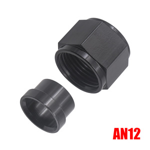 Conector de tubo rígido de aluminio HOSO RACING con tuerca y manguito AN4-AN12 para modificación automotriz - Product Image 5