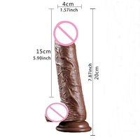 Vibrador de PVC Suave para Mujeres, Juguetes Sexuales de Silicona Líquida, Consoladores Realistas para Uso Adulto