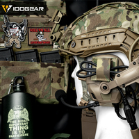 Harnais de casque tactique IDOGEAR, support de câble Molle, autocollant de rangement de câble pour casque, écouteurs