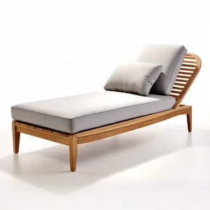 High quality sun lounger garden sofa set all weather solid wooden outdoor teak furniture