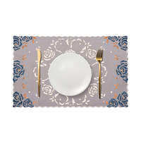 Tapis de Table personnalisé, avec impression de feutre, dentelle Pvc, pour enfants, napperon à manger, pour bébé, noël