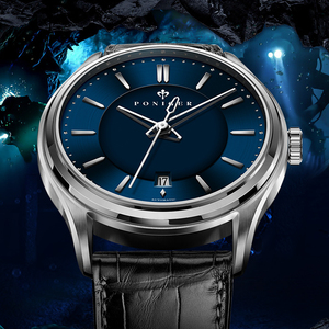 Montre <span class=keywords><strong>automatique</strong></span> PONIGER P5.13 42 mm, boîtier en acier 316L, verre saphir, <span class=keywords><strong>mouvement</strong></span> Citizen 21 rubis, réserve de marche 42H, calendrier, chronographe, étanchéité 50M - Product Image 2