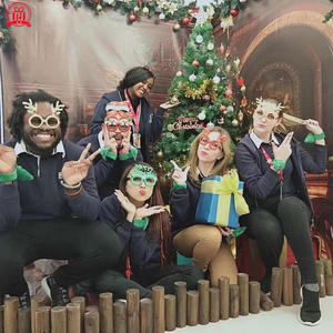 Gafas Decorativas Navideñas 2023 Más Vendidas, Juguetes para Fiestas de Adultos y Niños, Gafas Decorativas con Diseño de Papá Noel, Muñeco de Nieve y Astas de Reno - Product Image 3