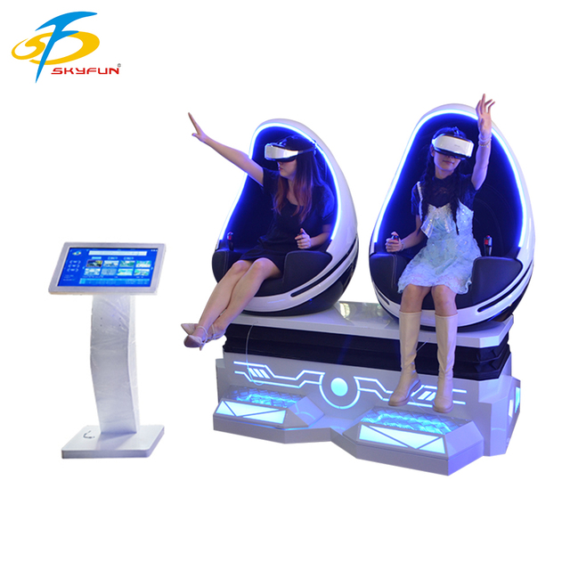 Guarantee 9D Double Seats Vr Egg Chair Machine Helicopter Shooting Flight Simulator Equipment for Sale