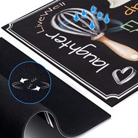 Print Washable Kitchen Rugs Set 2 Piece Rugs Runner Set Waterproof Kitchen Floor Door Mat Non-Slip Kitchen Mats for Home