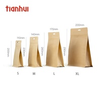 Tianhui Stand Up Pouch Sacs en papier Kraft pour l'emballage de marchandises Sacs d'emballage de café et de thé avec valve et fermeture éclair Imprimé personnalisé