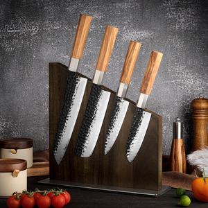 Portacoltelli in Legno di Acacia Naturale con Acciaio Inossidabile, Magnetico, Ecologico, Durevole, Set da 7 Pezzi, Blocchi da Cucina in Legno, Borse Arrotolabili - Product Image 4