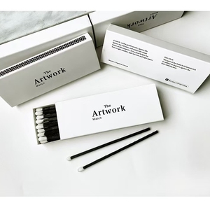 Boîte <span class=keywords><strong>d</strong></span>'<span class=keywords><strong>allumettes</strong></span> en carton rouge personnalisée avec des <span class=keywords><strong>allumettes</strong></span> en bois - Utilisation pour mariage, sécurité, écologique et recyclable - Product Image 6