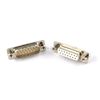 Conector HCD DP15 Estándar con Tornillo Fijo D-Sub DB9 DB15 DB25 DB37 Macho Hembra Tipo Placa de Inserción 9/15/25/37 Pines Paquete de 50