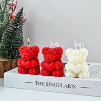 Bougie Teddy de Luxe à la Fleur de Marguerite, Souvenir Personnalisé, Mignon, Grand, Mini, Bougie Teddy Parfumée pour les Invités, Souvenir, Cadeau d'Anniversaire