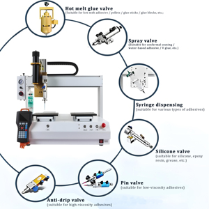 <span class=keywords><strong>Robot</strong></span> de distribution automatique de colle de bureau avec table de travail <span class=keywords><strong>multi</strong></span>-axes - Product Image 4