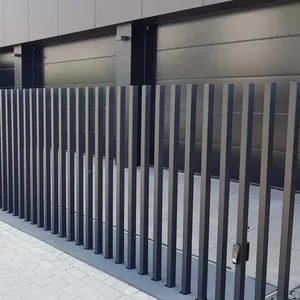 Desain vertikal 3D Aluminium 1 buah pisau pagar aluminium Louver Multi t-track pagar untuk halaman depan gerbang garasi dan pagar