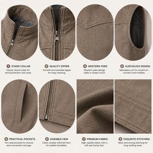 <span class=keywords><strong>Chaleco</strong></span> <span class=keywords><strong>Vaquero</strong></span> para Hombre, <span class=keywords><strong>Chaleco</strong></span> Bordado Personalizado, OEM ODM, Ropa de Trabajo para Exteriores y Granja - Product Image 2