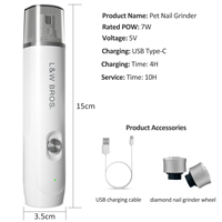 2024 2-Gang-Negelschleifer mit niedriger Vibration sanfter und leiser Nagelschleifer für Haustiere Katzen Hunde