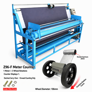 Contatore di Lunghezza per Rotoli di Pellicola Plastica, Vinile e Tessuti Z96-F, Dispositivo Meccanico di Misurazione e Ispezione con Ruota, Tavolo a 5 Cifre - Product Image 1