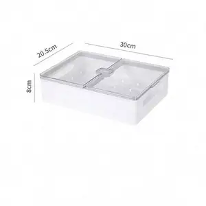 Container Box Holder Plastic Kitchen Organizer Refrigerator Fridge Stackable Multiple Transparent Tray Drawer Type Egg Storage