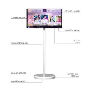 800W máy ảnh TV di động đứng chế độ chờ tôi TV thông minh màn hình TV cho chơi game tập thể dục cuộc họp pin bao gồm màn hình di chuyển