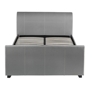 Hiện Đại Gõ Xuống Tiết Kiệm Không Gian Màu Xám Phòng Ngủ Đặt Ngăn Kéo + Xe Trượt Giường Bọc Giả Da Khung Thiết Kế - Product Image 5