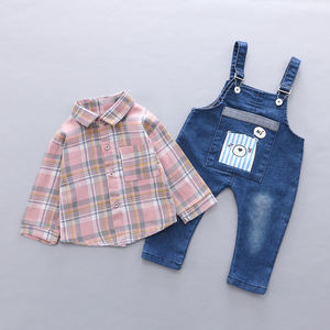 Conjuntos de Pantalones de Mezclilla para Niños, Diseños Elegantes, Buen Precio, Trajes con Camisas Largas de Fabricantes - Product Image 1