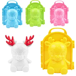 Hot Sale Deer Molds Plastic SnowBalls Clip Snow Ball Maker Snow Play Toys Tools For Children