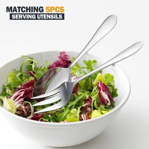 <span class=keywords><strong>65</strong></span>-<span class=keywords><strong>Piece</strong></span> thép không gỉ <span class=keywords><strong>Flatware</strong></span> thiết lập dao kéo 12 Fancy Bộ đồ ăn đồ dùng ăn uống phục vụ đồ dùng bạc đặt nhà máy Bộ - Product Image 3