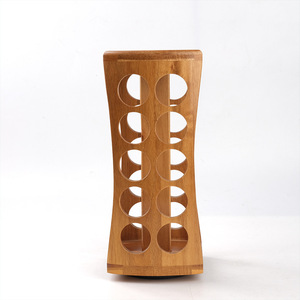 Acacia Wood <b>Spice</b> <b>Rack</b> <b>Rotatable</b> Desktop Kitchen Storage Organizer Wooden Condiment Holder - Product Image 1