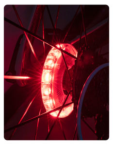 带电池电源的12个发光二极管智能成人MTB自行车车轮灯振动传感电脑轮毂灯 - Product Image 6