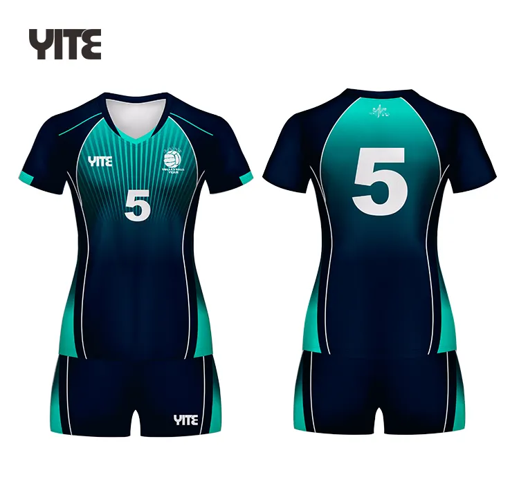 Uniformes de voleibol para hombre, camisetas de voleibol personalizadas, color verde y azul