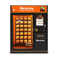 Distributeur automatique de nourriture chaude, distributeur automatique de sandwichs et de snacks avec élévateur, distributeur automatique de nourriture congelée avec micro-ondes