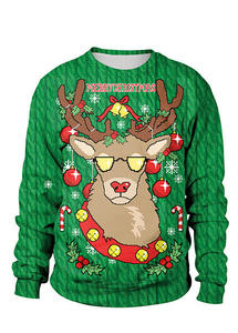 Suéter Navideño Feo Personalizado de Punto de Poliéster para Hombre, de Manga Larga, Transpirable, de Secado Rápido, con Dibujos Animados, para las Fiestas de Otoño de <span class=keywords><strong>2021</strong></span> - Product Image 3