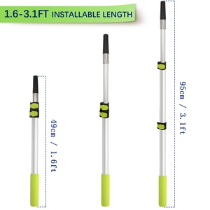 Perche <span class=keywords><strong>télescopique</strong></span> pour peinture de 49 cm à 95 cm, en alliage d'aluminium épaissi, pour rouleau à peinture et bloc de ponçage - Product Image 2