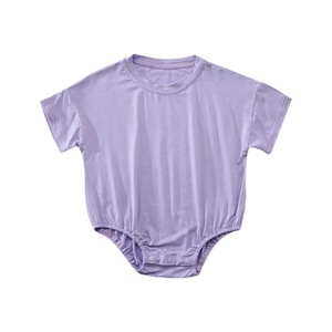Modal Romper Musim Panas Lembut Bayi Multiwarna Polos Kosong T Shirt Gelembung Romper Nyaman Romper Pakaian Bayi - Product Image 2