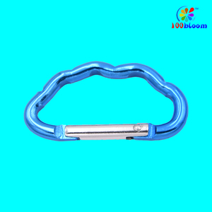 Trung Quốc nhà máy phần cứng bán buôn mới nhất phong cách quảng cáo Keychain đám mây hình Carabiner Clip nhôm móc - Product Image 2