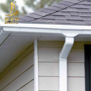 5.2inch <strong>K</strong> <strong>Style</strong> Plastic Roof <strong>Gutter</strong> System Roofing Rainwater Drainage System White Color Rain <strong>Gutter</strong> - Product Image 1