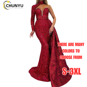 Robe de <span class=keywords><strong>soirée</strong></span> longue sirène à sequins, design 2024, pour hôte de banquet d'automne - Product Image 1