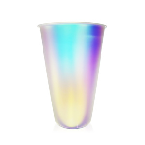 Vasos de Plástico PP Desechables para Té Boba con Película Interna, Vasos de Plástico PP Rígidos Personalizados, Tapas Planas, Embalaje en Caja de Papel - Product Image 2