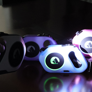 Venta al por mayor de fábrica de sublimación de luz correa de perro USB boda logotipo personalizado retráctil Led reflectante correa de perro duradera - Product Image 5