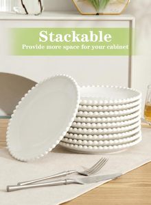 Service de table en céramique et porcelaine écologique à motif floral pour le petit-déjeuner, compatible micro-ondes et lave-vaisselle - Product Image 4
