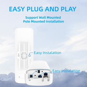 Pont sans fil extérieur 5,8 GHz 867 Mbps, portée <span class=keywords><strong>longue</strong></span> <span class=keywords><strong>distance</strong></span> 5 km, <span class=keywords><strong>émetteur</strong></span> et récepteur CPE point à point avec VPN et pare-feu - Product Image 5