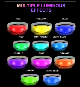 Hot bán Wedding party trang trí tùy chỉnh RGB Silicone Vòng đeo tay với điều khiển từ xa của nhà máy mạnh mẽ tùy chọn - Product Image 3