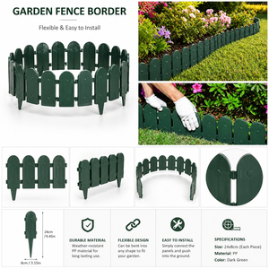 Panneaux de clôture décoratifs pour jardin, pelouse et parterres de fleurs – Lot de 8 - Product Image 4