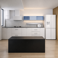 Îlot de cuisine et salle à manger intégrés de luxe moderne, mobilier sur mesure pour toute la maison, idéal pour la rénovation résidentielle et les projets immobiliers