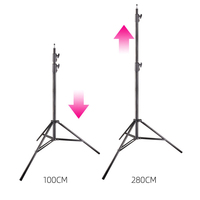 Support de Lumière 2,8 m pour Photographie, Trépied DSLR, Supports pour Réflecteur, Boîte à Lumière, Éclairage Vidéo LED, Flashs et Éclairage Cinématographique