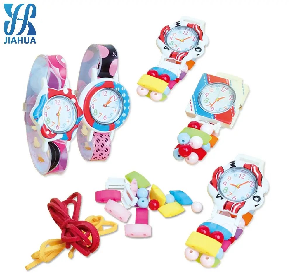 JH Low MOQ Kids Girls Sets Princess DIY Watch Fashion Design Series Cute Watch Decorative Toys