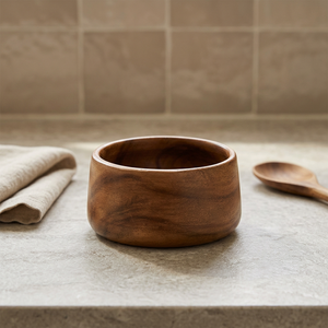 Grand saladier vintage écologique en bois de Sheesham, fait main - Polyvalent pour le service et la cuisine - Product Image 4