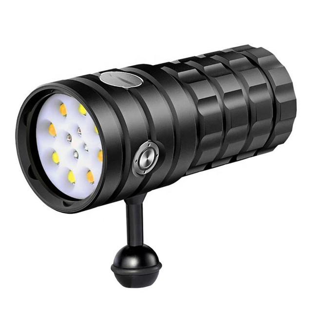 Super Bright IPX8 LED Video Light Fill Flashlight for Underwater Diving Photography Portable Undersea Camera Torch Light